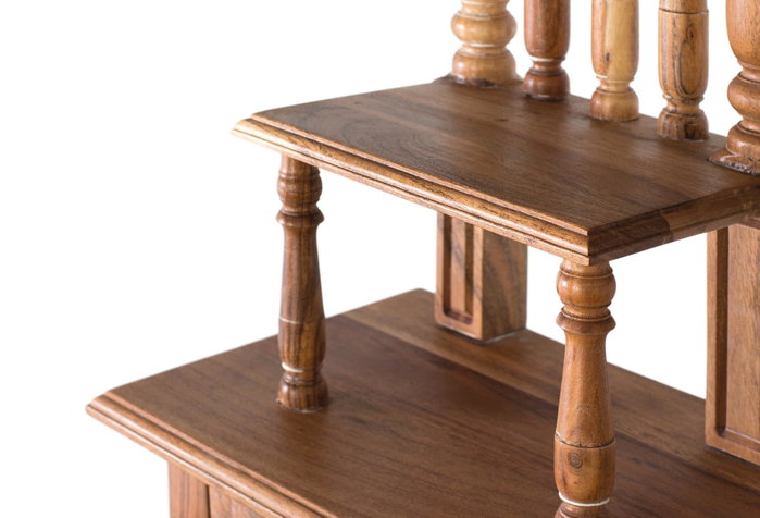 GINER Y COLOMER Mueble tocador en madera de acacia natural color avellana